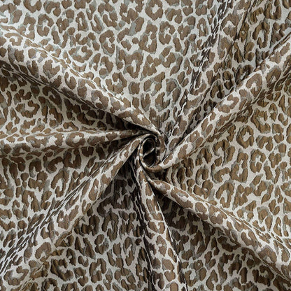 Tissu d'ameublement jacquard léopard : damas en polyester gaufré 3D, 168 cm de large