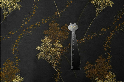 Tissu jacquard à fil doré : motif épis de blé rétro, 150 cm de large