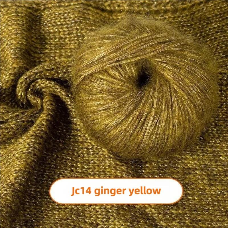 Rainbow Mohair Silk Yarn: Hand-Dyed Lace Knitting Wool