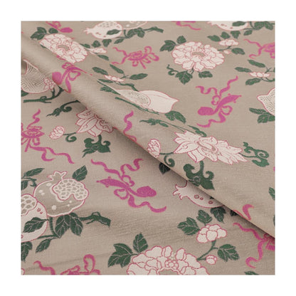 Floral Silk Brocade Fabric: 59"W Chinese Upholstery Sewing Material