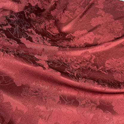 Elegant Flower Pattern Rayon-Vicose Jacquard Fabric, 59" Wide, 10 colors