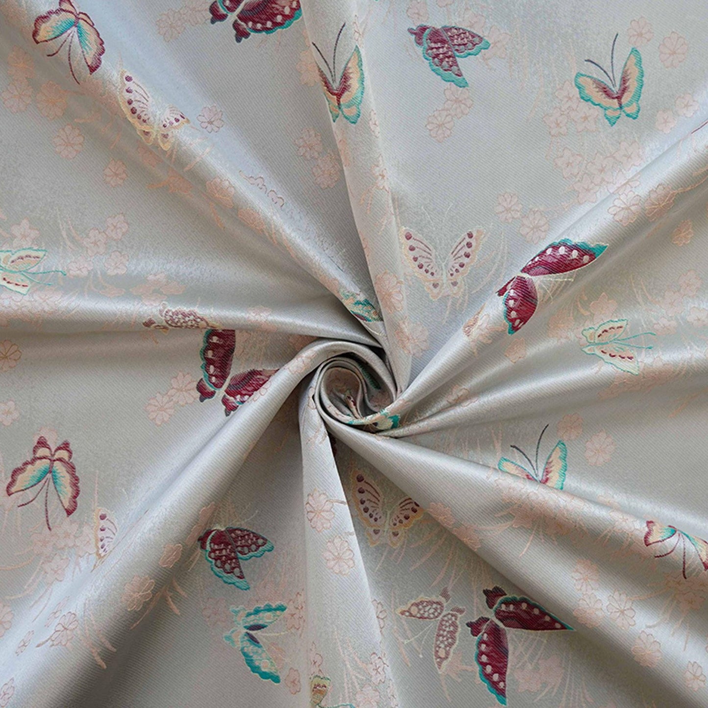 Butterfly Jacquard Brocade Fabric: Japanese Style Damask (By The Meter)
