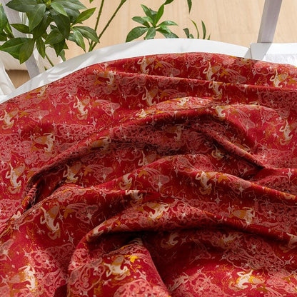 Tissu brocart chinois : mélange de rayonne de 150 cm de large pour cheongsam et décoration