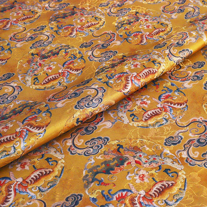 Auspicious Clouds & Butterflies Satin Fabric: 59"W Gambiered Canton Gauze