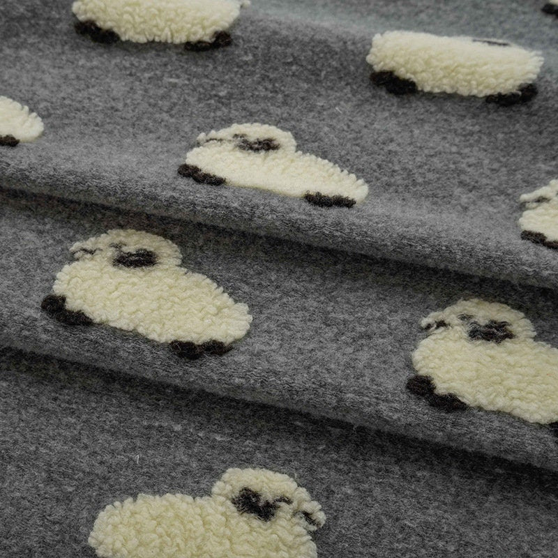 Grey Lamb Velvet Fabric: Plush Polyester Upholstery, 63" Wide - By The Yard