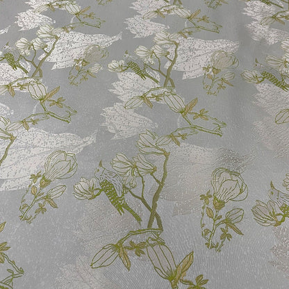Bird & Flower Jacquard Damask Fabric: 3D Texture Upholstery, Costume, Decor - 56"W