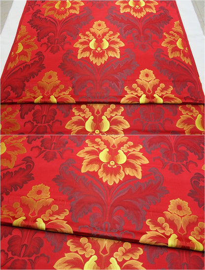 Silk Brocade Fabric: 29.5"W European Palace Pattern, Upholstery & Costume