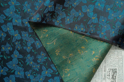 Vintage Style Coffee Brown Embossed Abstract Floral Jacquard Fabric by the Yard, 58"wide