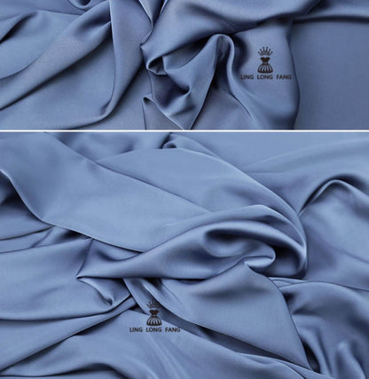 Tissu en satin de soie : couleurs unies, largeur 150 cm, tissu de luxe pour peignoir de mariage