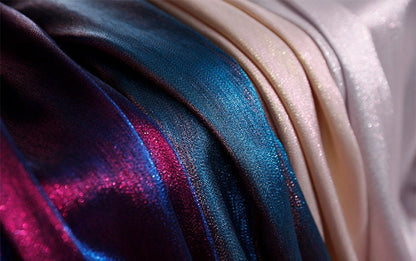 Aurora Mirage Polyester Fabric: Two-Tone Discolored Sewing Material (57"W)