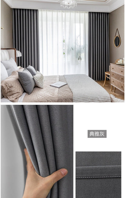 Blackout Curtain Fabric: Double-Sided Cotton Linen, Sunshade Insulation