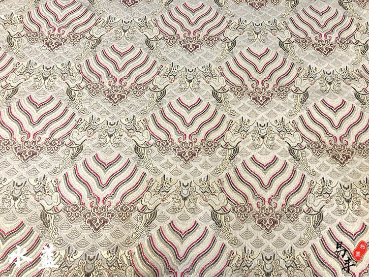 Ocean Waves Silk Rayon Brocade Fabric - 59" Wide