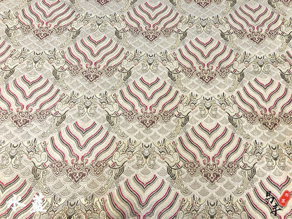 Ocean Waves Silk Rayon Brocade Fabric - 59" Wide