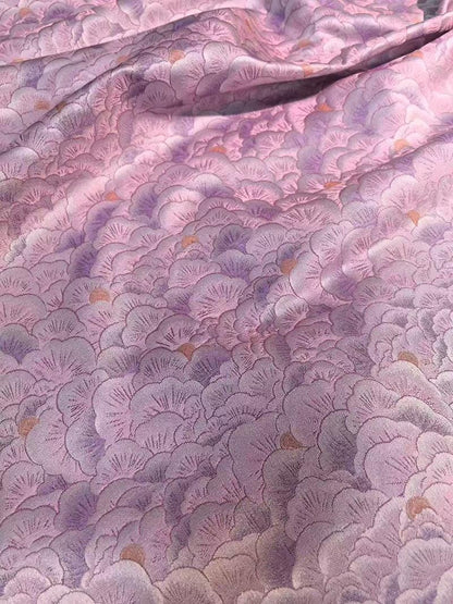 Nishijin Woven Jacquard Fabric ��� Japanese Eight-Treasure Kaleidoscope Patte" wide