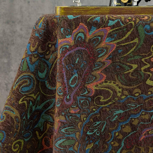 Autumn Winter Abstract Paisley Jacquard Fabric ��� Colorwoven Decorative Textile for Quilting, Sewing, Home Dec" Wide