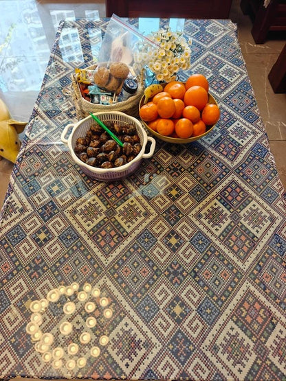 Woven Jacquard Plaid Fabric: Ethnic Boho Upholstery Textile