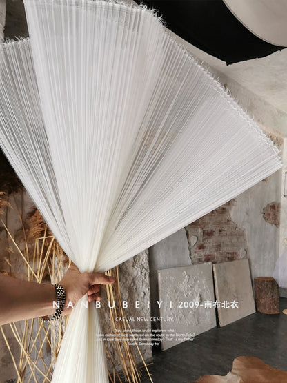 Pleated Organza Fabric: 59" Wide Stiff Texture for Gowns & Crafts