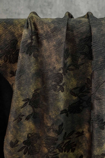 Embossed Floral Jacquard Brocade Fabric | Vintage Damask, 63"W