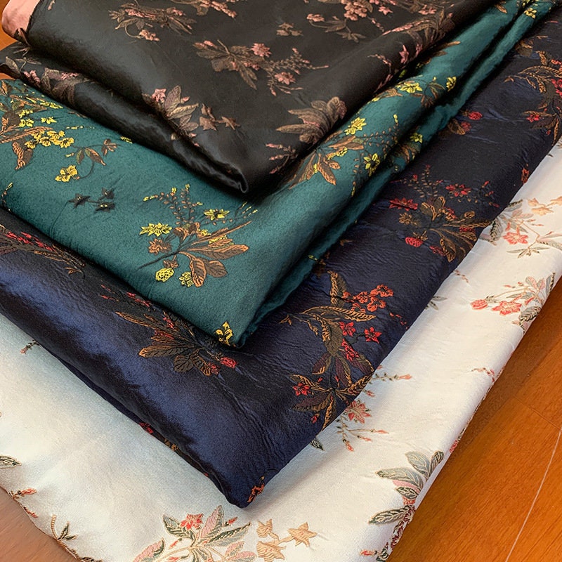 Metallic Brocade Fabric: Damask Jacquard Satin, 57" Wide