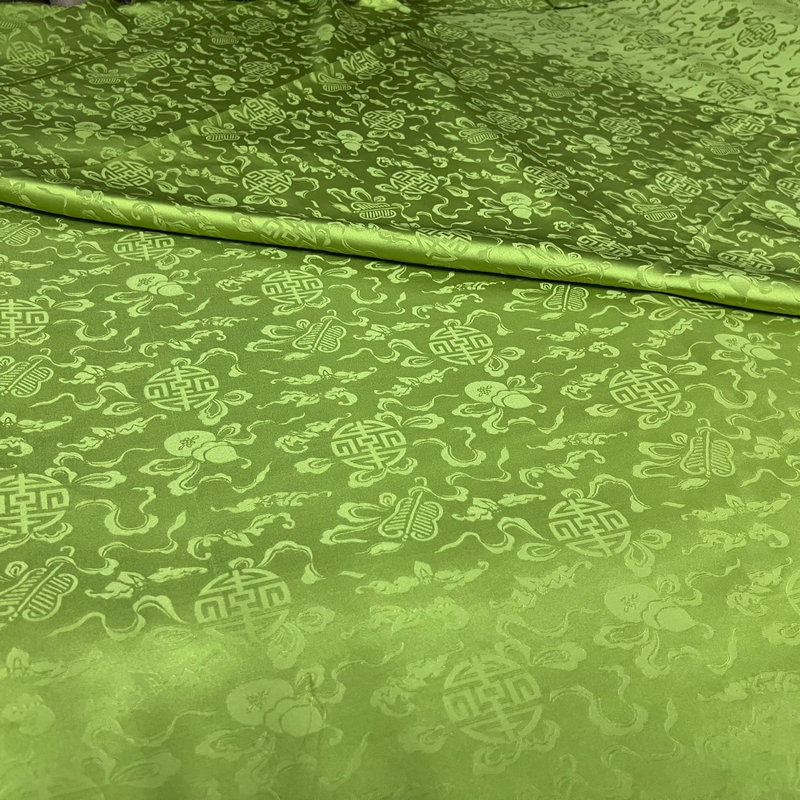 Jacquard Fabric: Eight Immortals Antique Design, 50"W Cotton Rayon Blend
