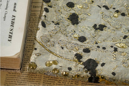 Gilding Bronzing Jacquard Fabric: Embossed Metallic Designer Material