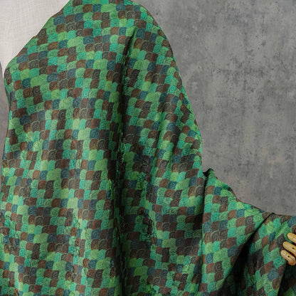Tissu satin de soie thé : 142 cm de large, motif inversé en rayonne - Couture, costumes, décoration