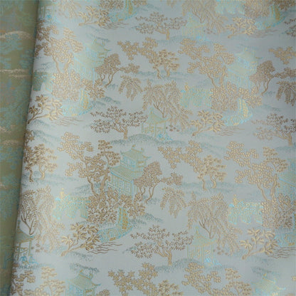 Brocart de soie chinois ancien : ameublement et couture, 150 cm de large