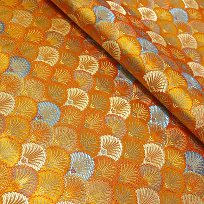 Japanese Shell Kinran Fabric: Rayon Jacquard Brocade (29.5"W)