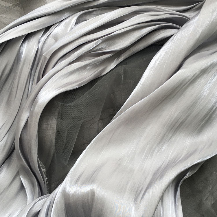 Tissu organza nacré : tissu soyeux pour robes de créateurs, largeur 150 cm (au mètre)