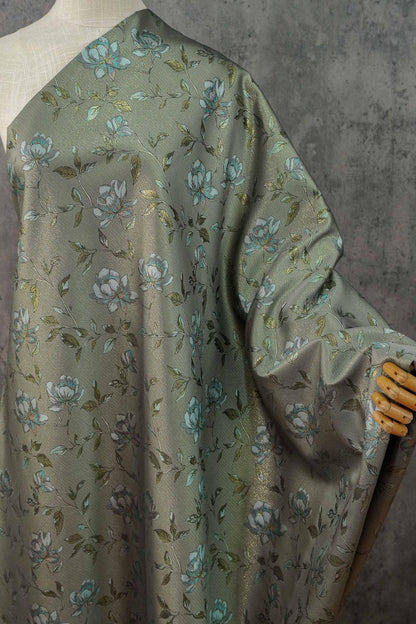 Magnolia Jacquard Quilting Fabric with Gold Thread ��� Upholstery, Furniture, Bags, DIY Sewing, Craft, Luxury Fabr"Wide