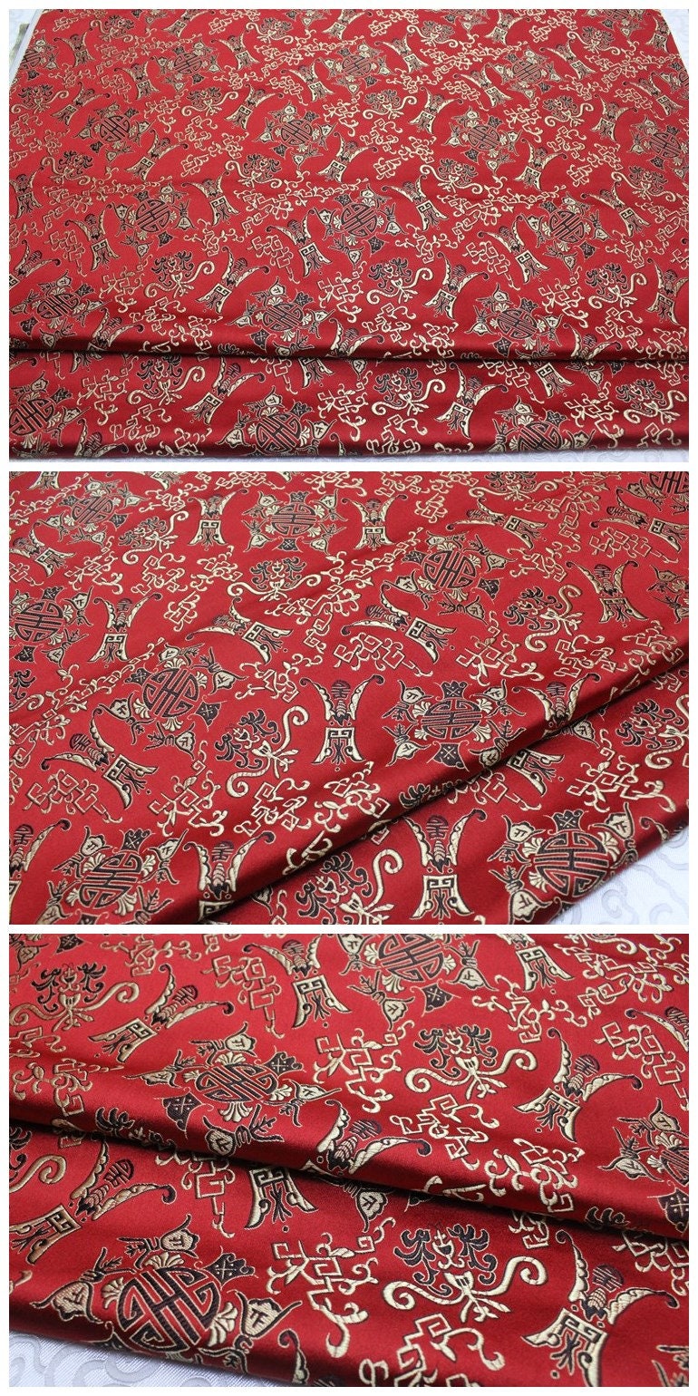 Floral Jacquard Brocade Fabric: Chinese Style Dress/Curtain Material