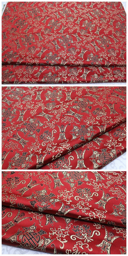 Floral Jacquard Brocade Fabric: Chinese Style Dress/Curtain Material