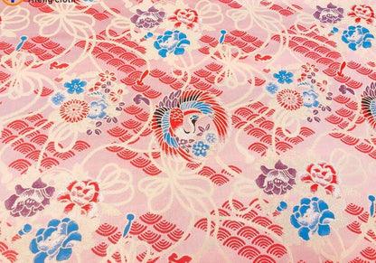 Bird & Flower Brocade Fabric: Satin Jacquard Weave, 59"W