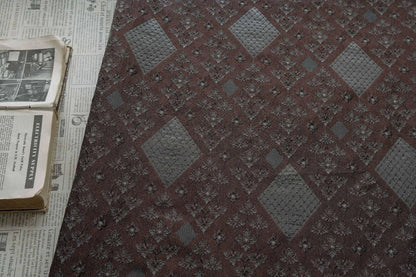 Ethnic Style 3D Embossed Geometric Diamond Jacquard Fabric ��� Vintage Inspire"W
