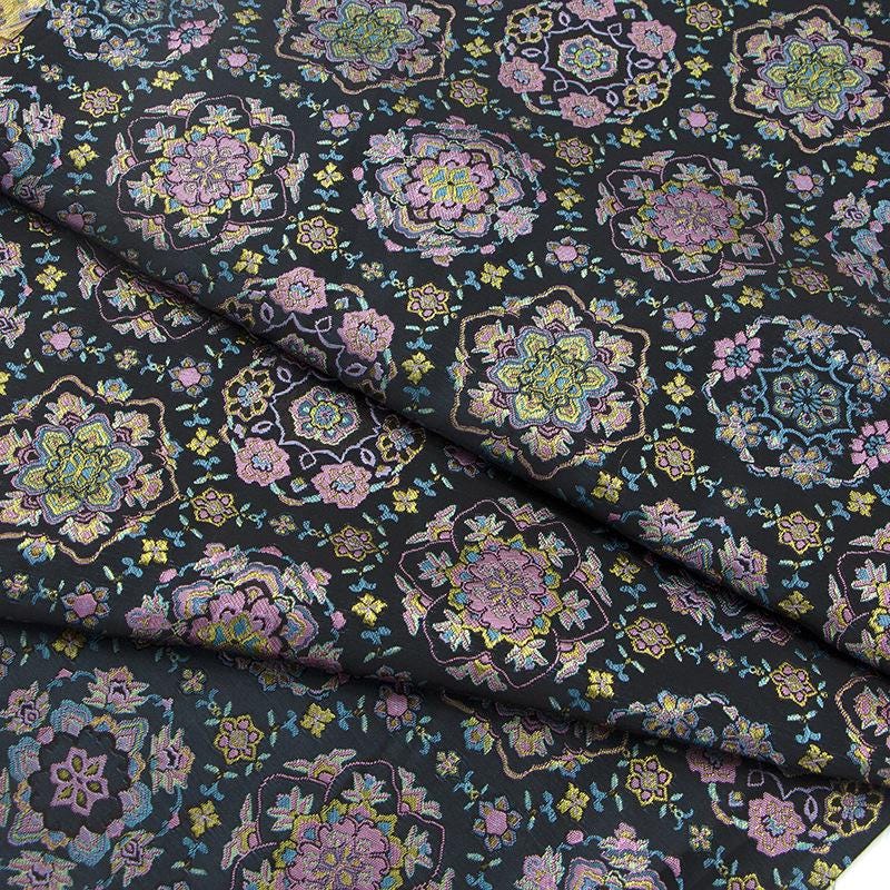Tissu brocart DunHuang Baoxiang : 59 po de large, pour costumes tibétains