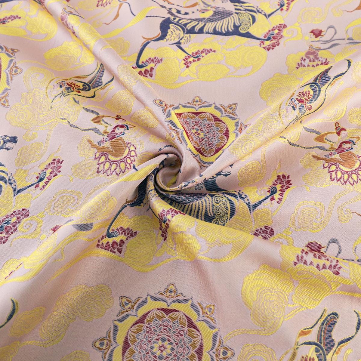 Mongolian Damask Brocade Fabric: 55"W Emperor Robe Material