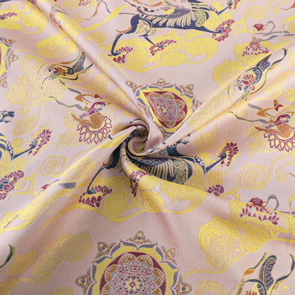 Mongolian Damask Brocade Fabric: 55"W Emperor Robe Material