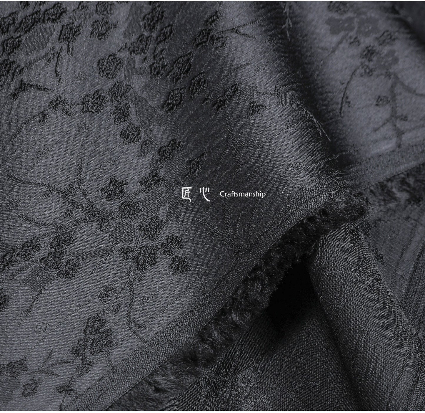 Red Plum Blossom Rayon Jacquard Damask Fabric - 59"W