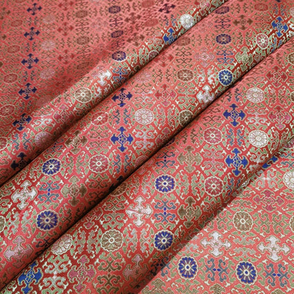 Mongolian Brocade Fabric: 59"W Rayon Cheongsam, Robe, Drapery