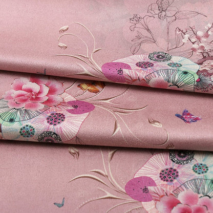 Floral Micro Suede Fabric: Upholstery, Costume, Apparel - 59"W