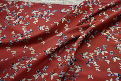 Gold Thread Butterfly Jacquard Fabric: Chinese Painting Style, 59" Wide