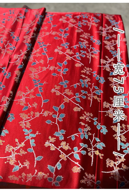 Grape Blossom Silk Brocade Fabric: 29.5"W Cheongsam Qipao Sewing