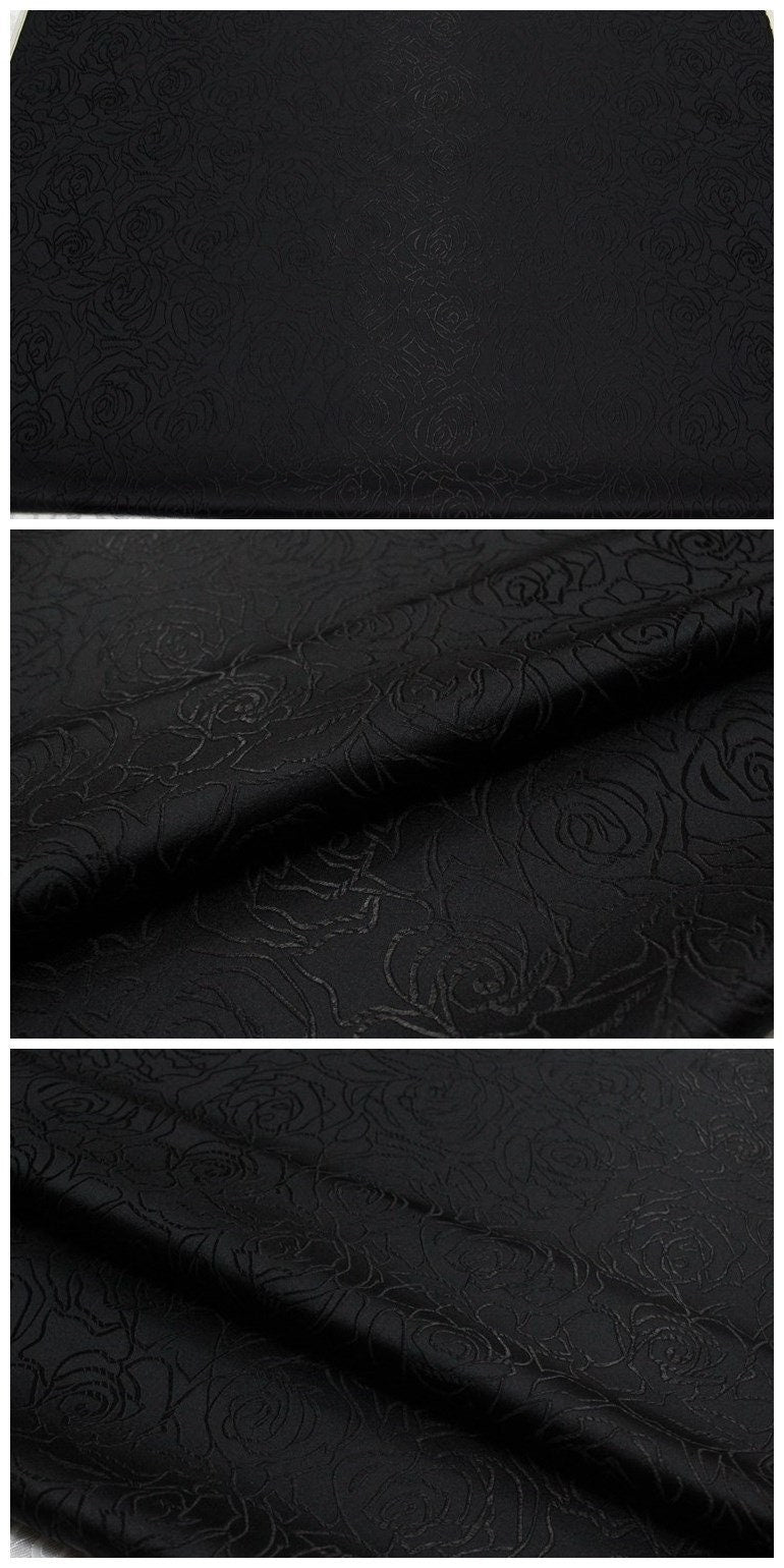 Tissu brocart rose : mélange de soie et de rayonne de style chinois (au mètre)