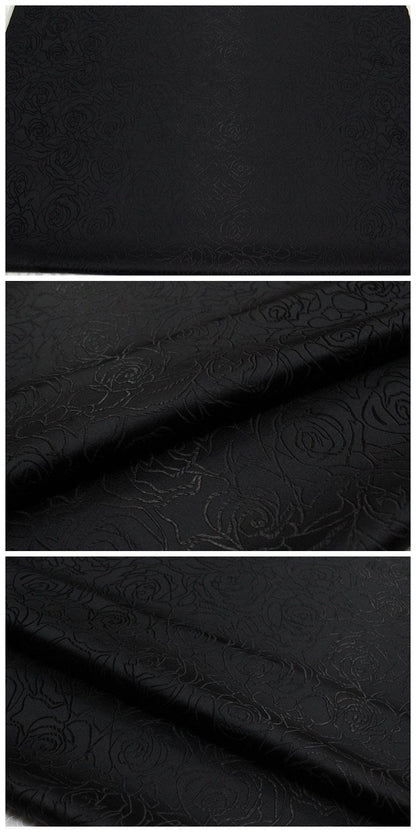Tissu brocart rose : mélange de soie et de rayonne de style chinois (au mètre)