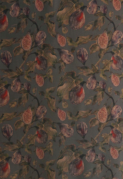 Fig Print Cotton Fabric: 55"W Upholstery Drapery Sewing