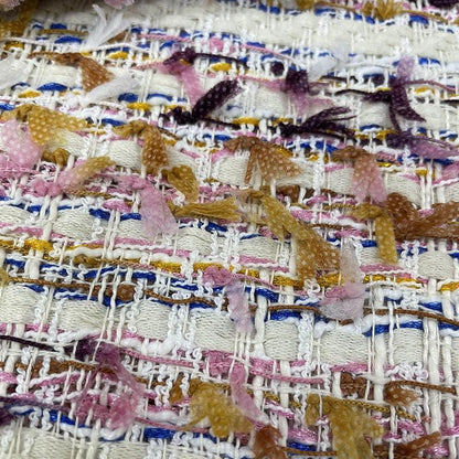 Coarse Woven Tweed Fabric: Sequin Sparkle Fashion Material (59"W By 1 Meter)