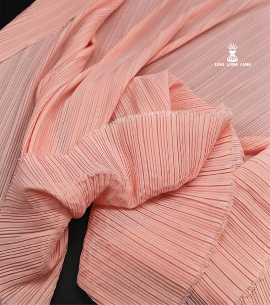 Pleated Chiffon Fabric: 59" Wide Accordion Texture