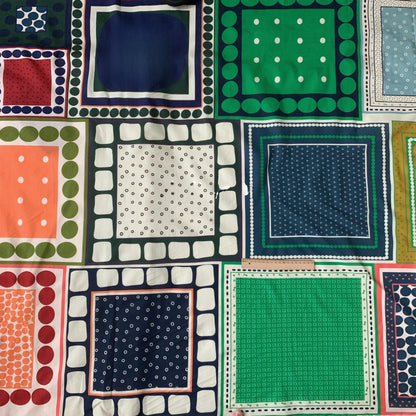 1960s Geometric Cotton Fabric: Mid-Century Modern Print, 58" Wide