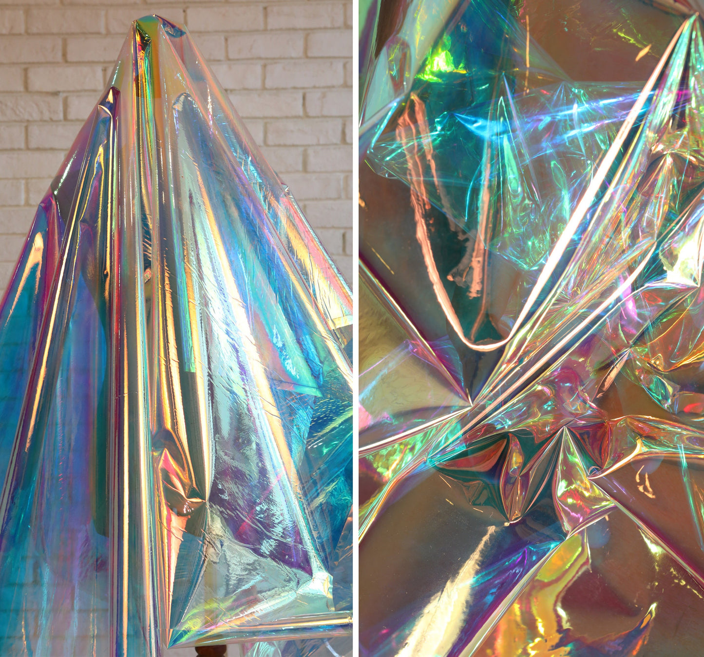 Tissu TPU holographique : Tissu Symphony Laser imperméable, largeur 55 pouces