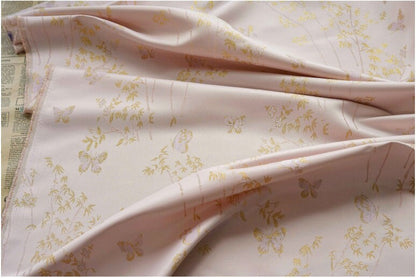 Tissu brocart papillon : Tissu kimono Nishijin à fil d'or (au mètre)